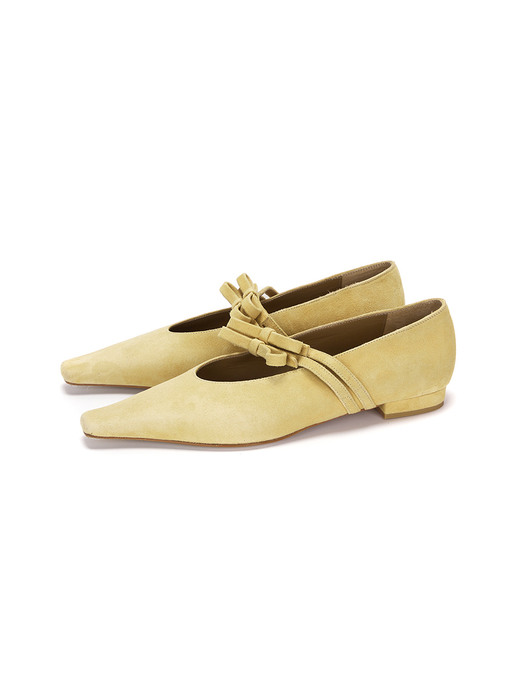 FLAT MARY JANE_butter suede