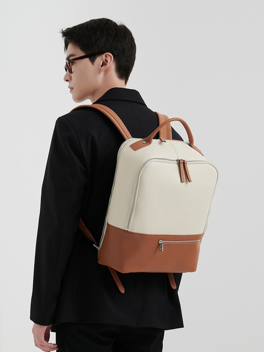 Exclusive laptop backpack [beige combo]
