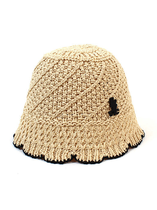 Summer Ivory Edge Knit Bucket Hat 니트버킷햇