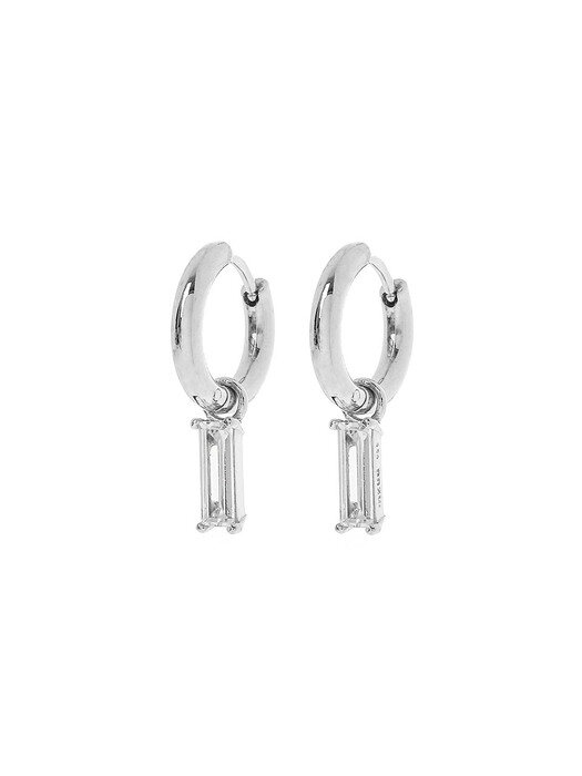 [GRAY Collection] Baguette Stone drop Earrings