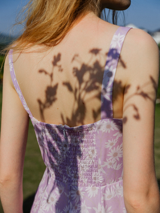 Cest purple daisy sleeveless dress