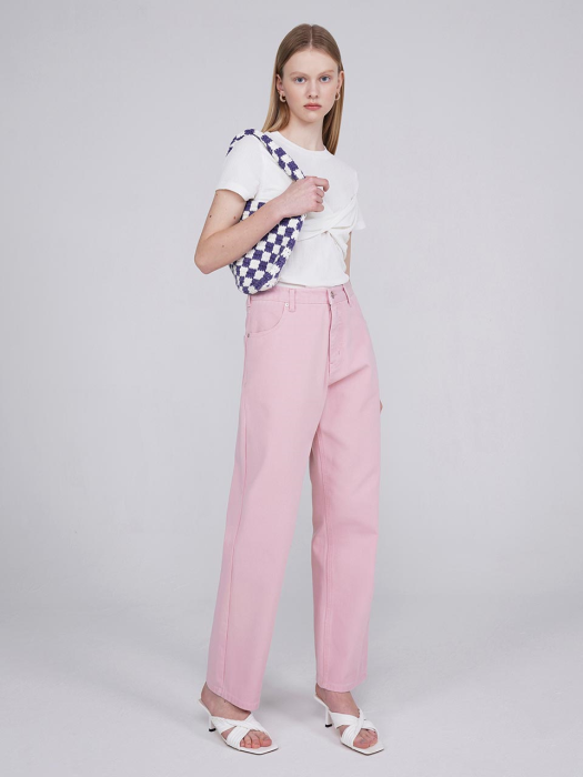 Pink Denim Jeans in Rose tan VJ2ML197-6X