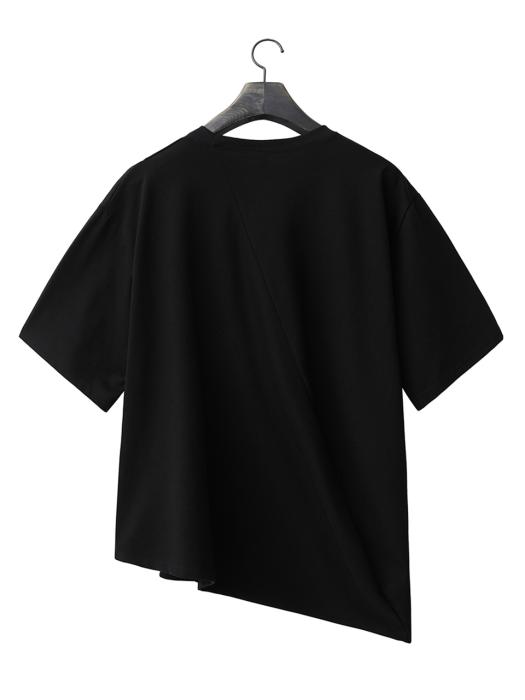 오버핏 드레이프 티셔츠 (블랙)
