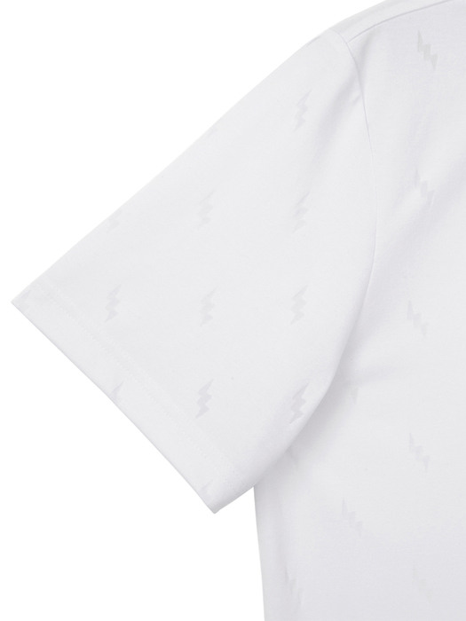 [바스키아 브루클린] 22SS 그래픽 자카드 반팔 셔츠 남성 PURE WHITE