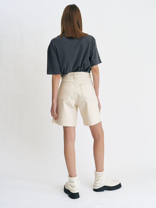 Summer cotton short denim (Ivory)