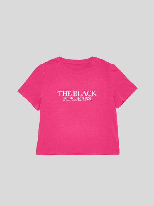 플랙 블랙 베이직 티셔츠 핑크