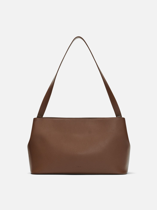 Aline half shoulder bag Cinnamon brown