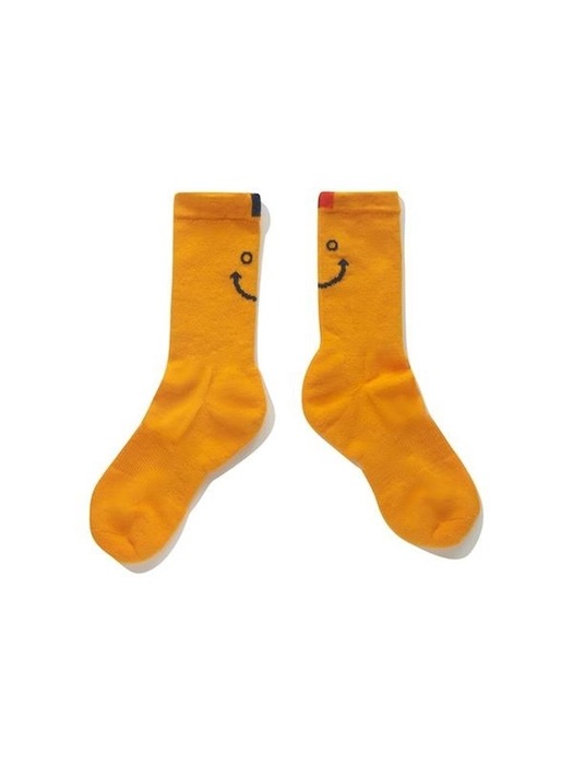 The Line Smile Sock - Gold