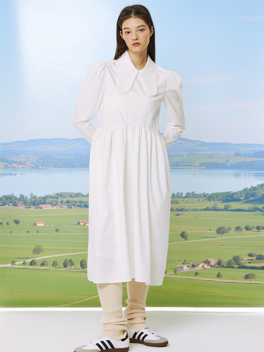 GOCORI WHITE DRESS 롱 화이트원피스