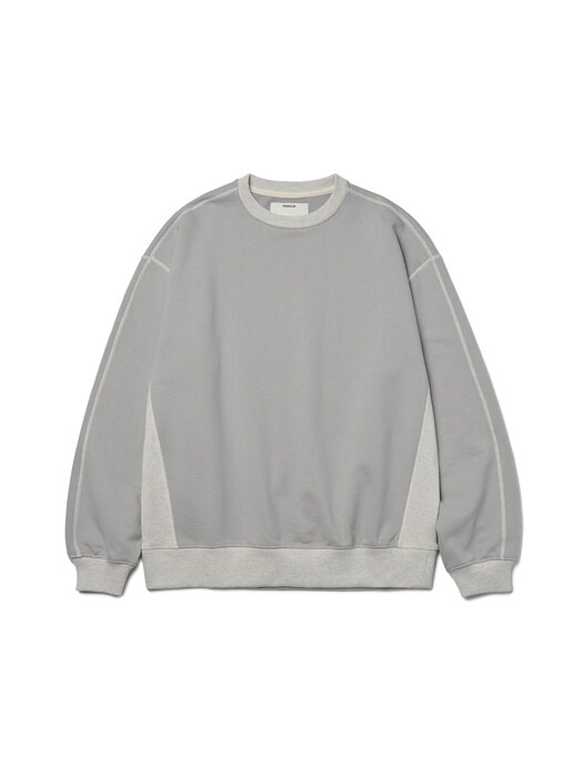 Shoulder Split Sweatshirts Solid Blend