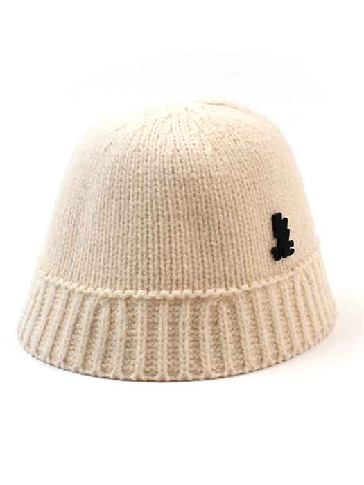 Basic Ivory Knit Bucket Hat 니트버킷햇