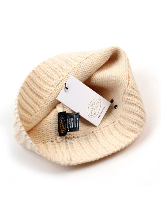 Basic Ivory Knit Bucket Hat 니트버킷햇