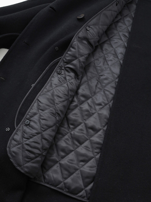 Fave double handmade coat (black)