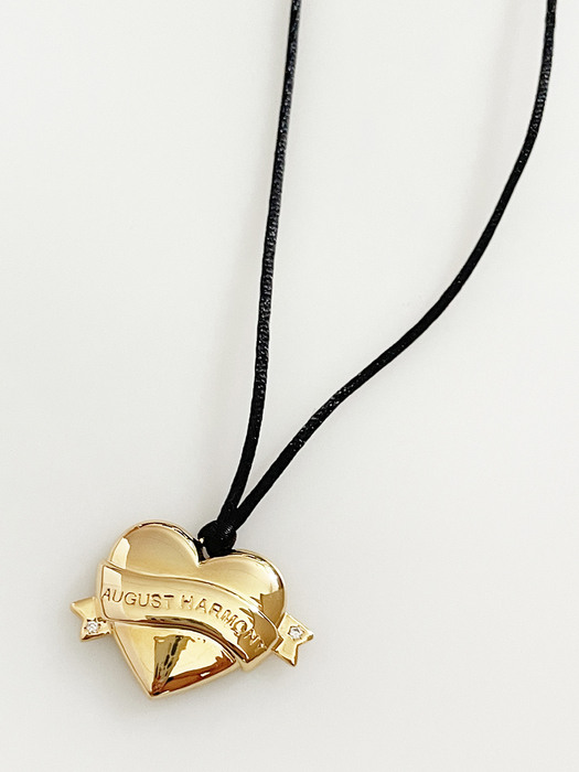 [단독]Old School Heart String Necklace(2color)