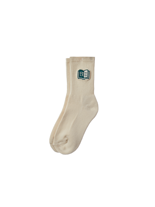 Textbook Logo Socks - Ivory