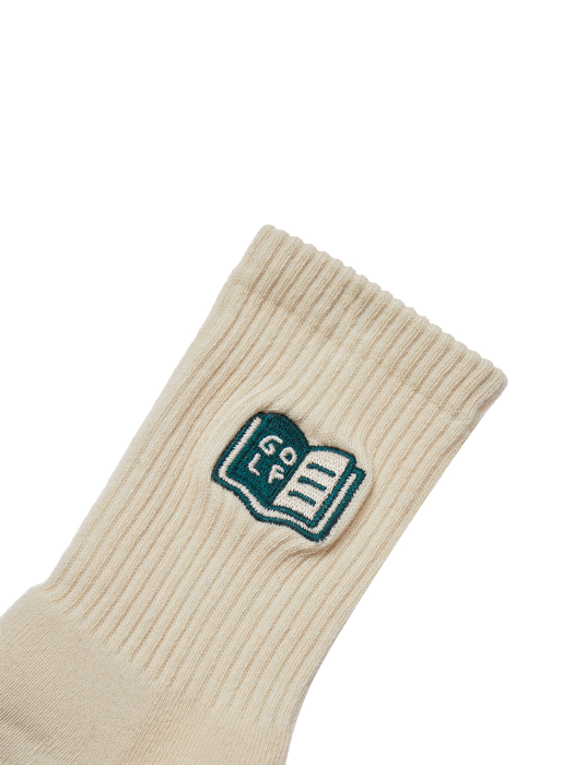 Textbook Logo Socks - Ivory