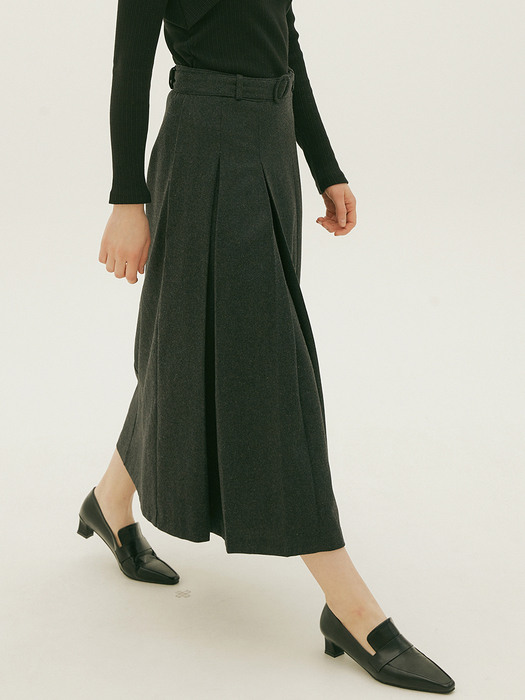 monts 1558 pleated maxi skirt (charcoal)