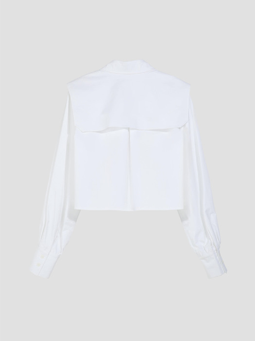 23SS Queen Frill Cropped Shirts _WHITE
