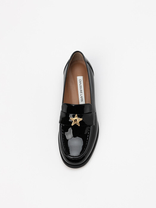Shootingstar Loafers in Black Patent