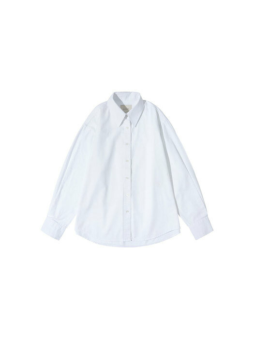 SITP5088 Loosefit silky oxford shirt_White