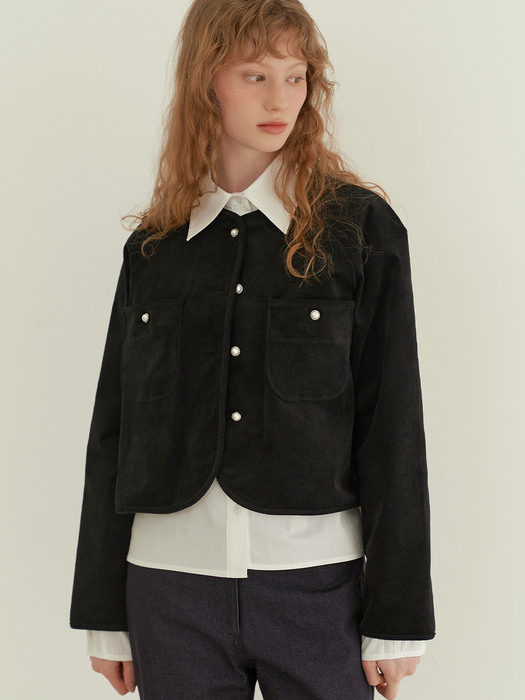 1.57 Corduroy amber jacket (Black)
