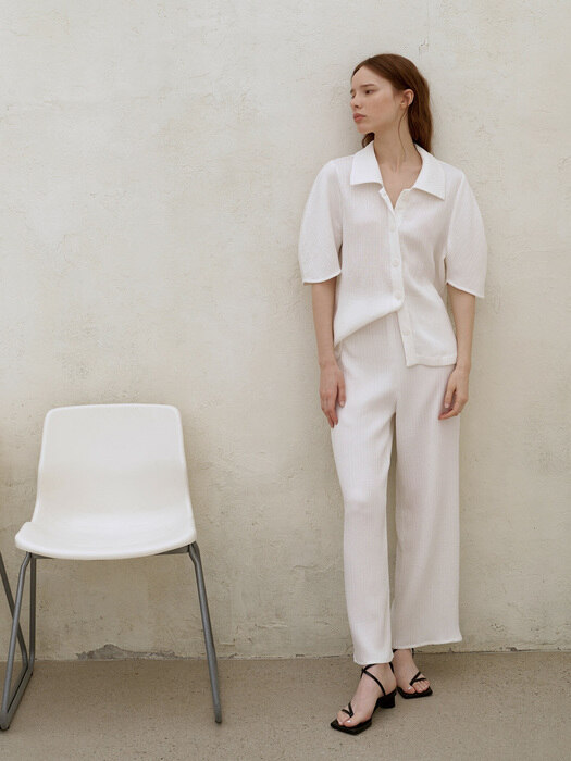 White Pleated Matisse Pants II