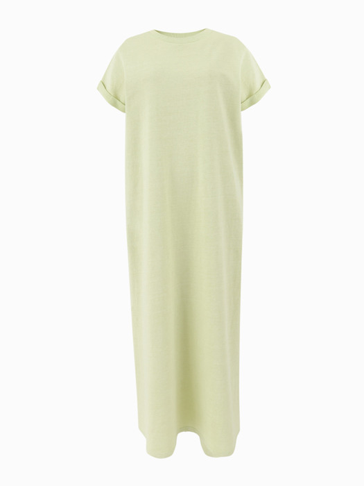 AVEC HACIE COTTON LONG DRESS [LIME]