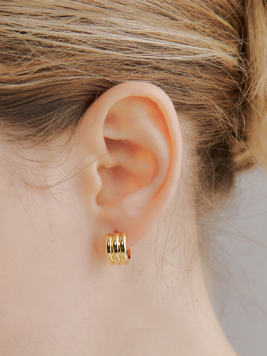 triple one-touch earring