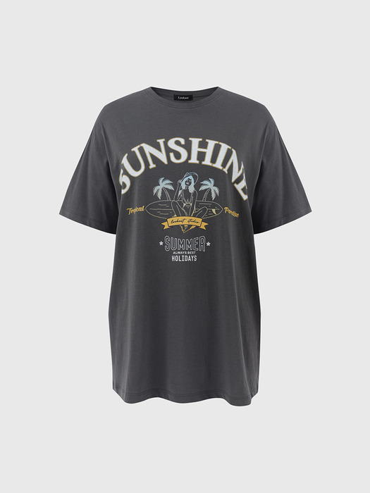 차콜 썬샤인 티셔츠 / CHARCOAL SUNSHINE T-SHIRT