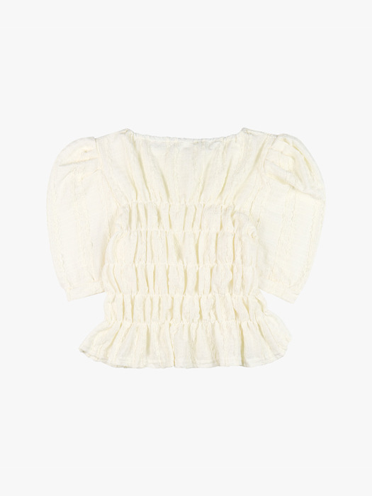 WRINKLE PUFF BLOUSE_IVORY