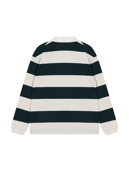 TWO COLOR STRIPE POLO T-SHIRT