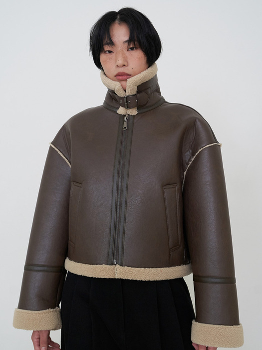 Full-Over Shearing Jacket Brown 