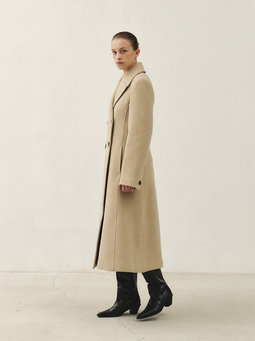 RTW CASHMERE DOUBLE LINE COAT_OATMEAL