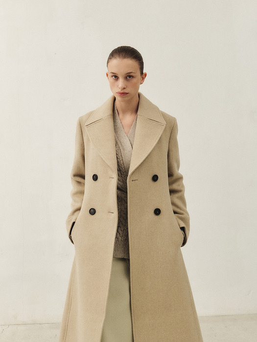 RTW CASHMERE DOUBLE LINE COAT_OATMEAL