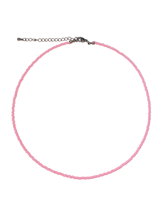 Pink Fine Color Beads Necklace