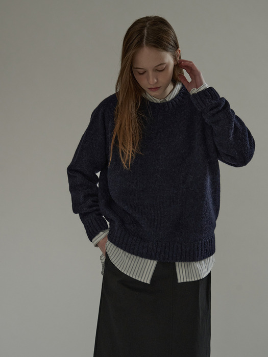 Muf raglan r knit (navy)