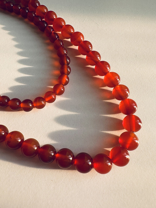 [925silver] Red onyx necklace (2size)