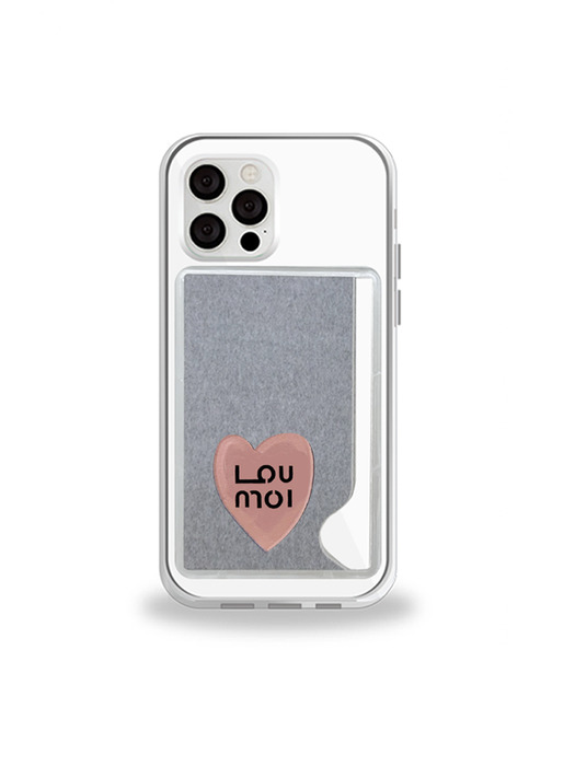 Present series : KNIT LOVE / Grey card phonecase
