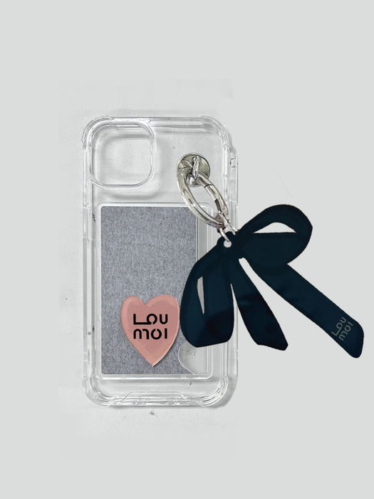 Present series : KNIT LOVE / Grey card phonecase