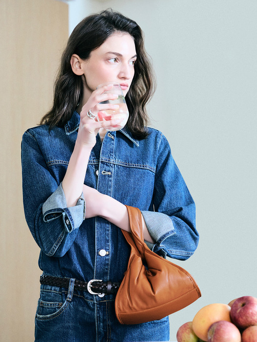 Lamb Skin Mini Hobo_PECAN