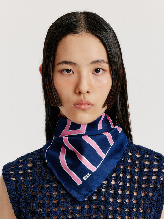 YUE Logo Scarf - Navy