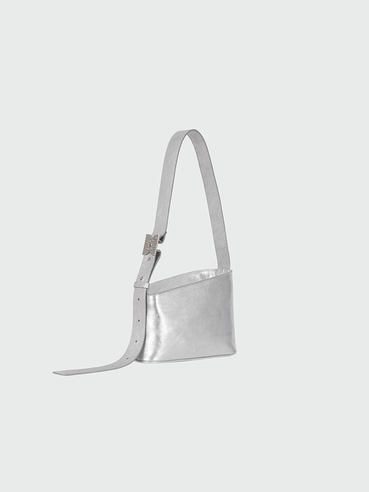 HALOS Small Trapezoid Shoulder Bag - Silver