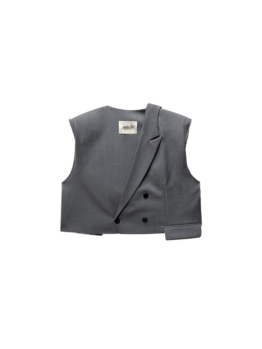 Origami signature cropped vest