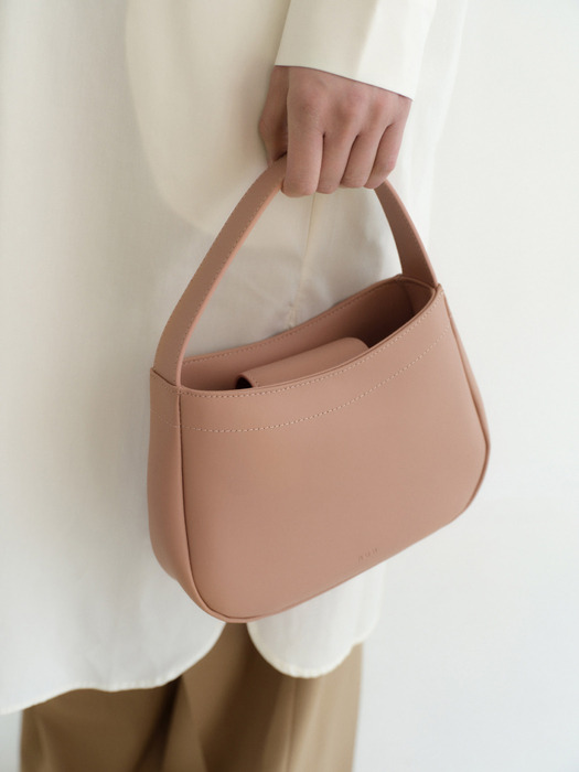 Curly tote bag Creamy salmon