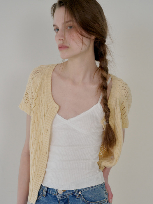 Punching Half Knit Cardigan