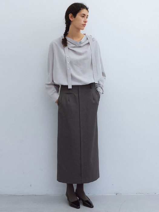 lip pencil skirt (grey)