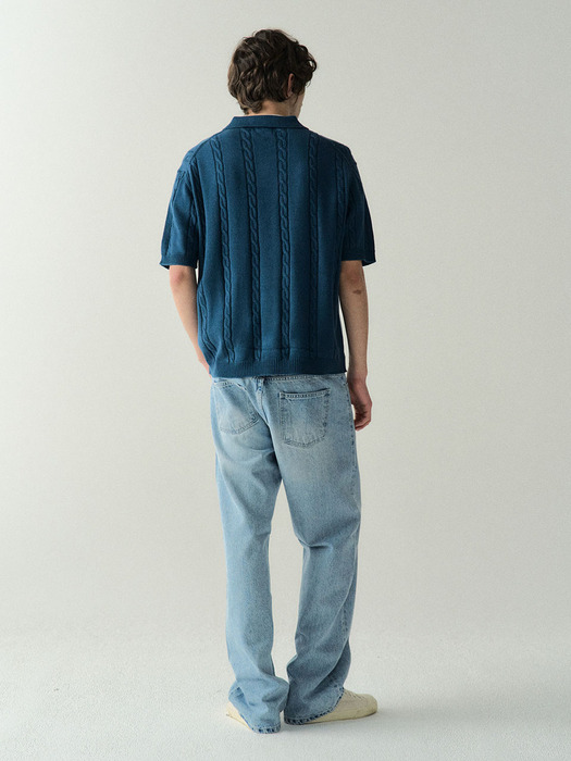 Groove Cable Knit_Navy