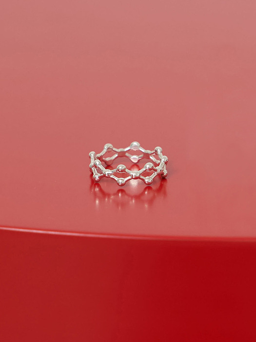 [silver925] lace chain ring