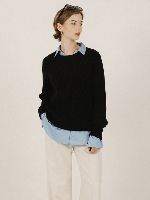 Basic cable round knit