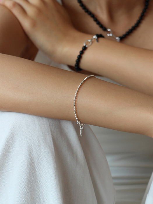 [Silver 925] Glitter Ball Bracelet (L)